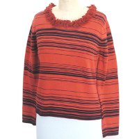 Sell 7GG round neck short sleeve beading & raffle trim Pullover