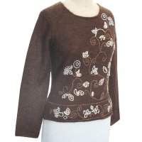 Sell 9GG round neck long sleeve jersey & hand embroidery Pullover