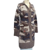 Sell Hand knit V neck long sleeve jaquard Long Jacket