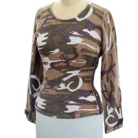 Sell 12GG round neck long sleeve printing Pullover