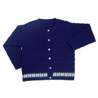 Sell 5GG Round neck long sleeves checker with tuck stitch cardigan