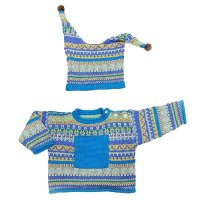Sell 7GG Round neck long sleeves jacquard pullover & hat