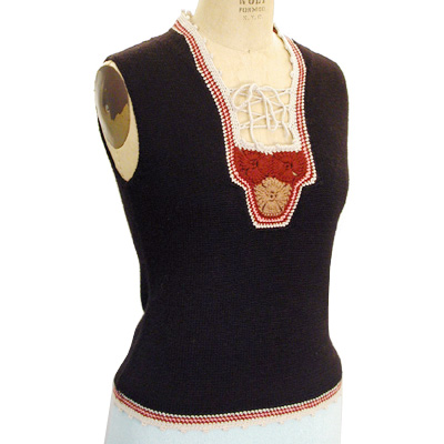 Sell 5GG Jersey & hem + neck in hand crochet Vest