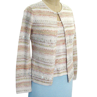 Sell 12GG jacquard twin set w / beading