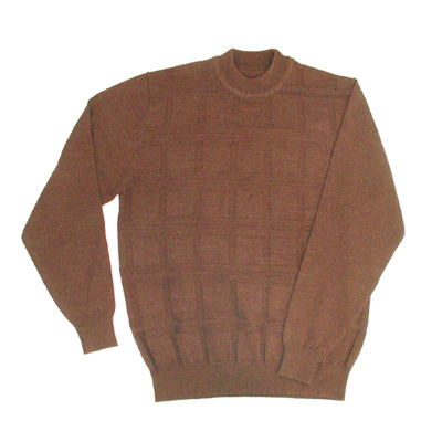 Sell 12GG mock neck long sleeve cumpter knit checker Pullover