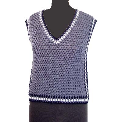 Sell V-neck chunky jersey square vest