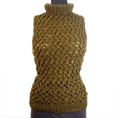 Sell Mock neck novelty stitch vest
