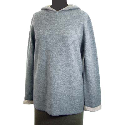 Sell 12GG Hooded long sleeves cut & sewn boiled wool pullover