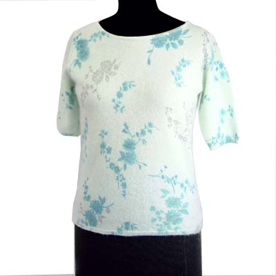 Sell 12GG Round neck long sleeves jersey printed pullover