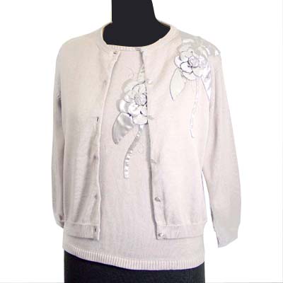 Sell 12GG Round neck jersey twin set