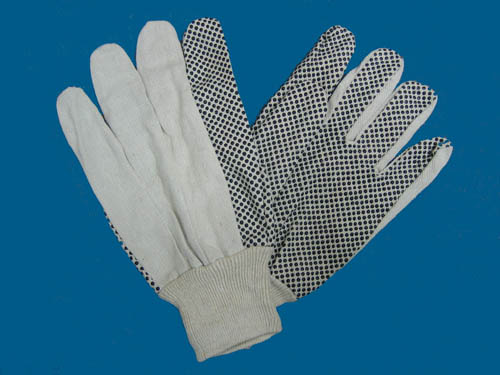 Cotton work glove w/ dots
