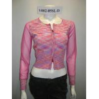 Ladies Space Dyed Cardigan with Mesh Sleeves
