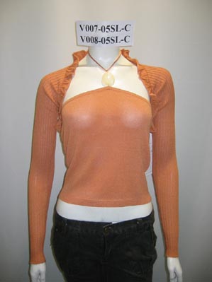 Ladies Shrug with Shell Decorated Camisole