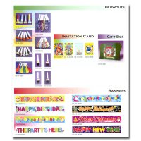 Blowouts, Invitation Card, Gift Box & Banners
