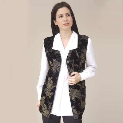 Ladies' Woven Waistcoat + Woven Blouse