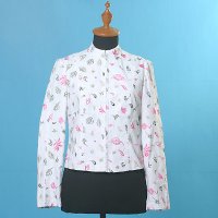 Woven cotton-spendex emb. jacket (Casual Wear)