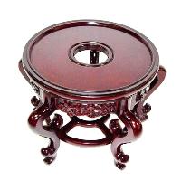 Fishbowl Stand Decorated With Openwork Carvings of Plum Flowers