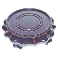 Carved Round Base In A Flower Pattern