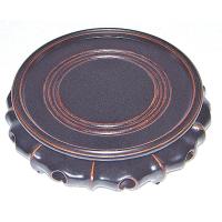 Carved Round Base In A Flower Pattern With Holes