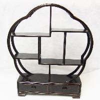 Plum Flower Curio Stand With Two Drawers
