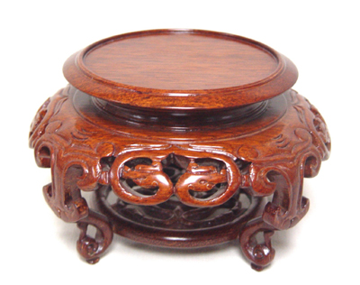 Carved Dragon Bowl Stand