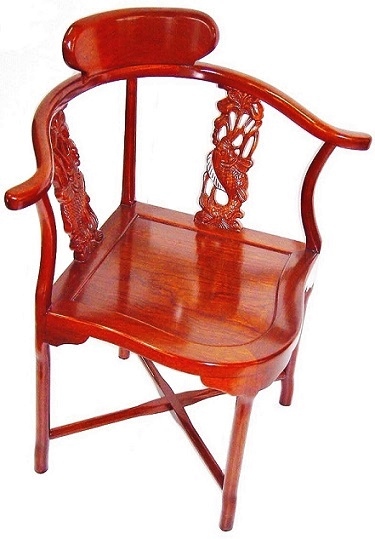Sell Item No. Pb104a, Corner Armchair Decorated With Carved Fish