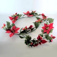 72 inches POINSETTIA GARLAND