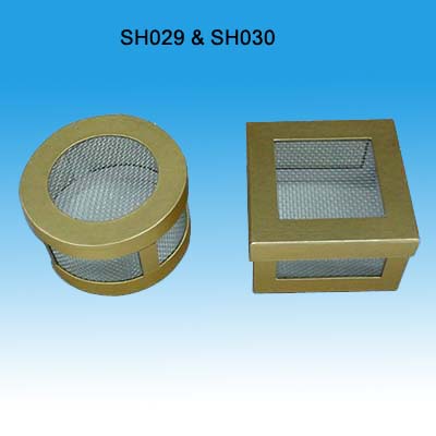 SH-029: Round Iron Mesh Box SH-030: Square Iron Mesh Box