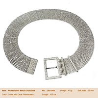 Rhinestones Metal Chain Belt