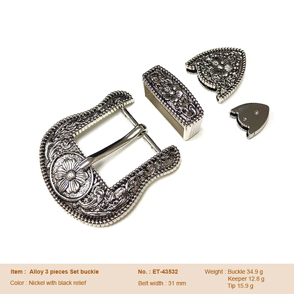 Alloy 3 Pieces Set Buckle