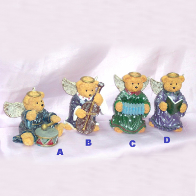 Teddy Bear Angel Playing Musical Instrument