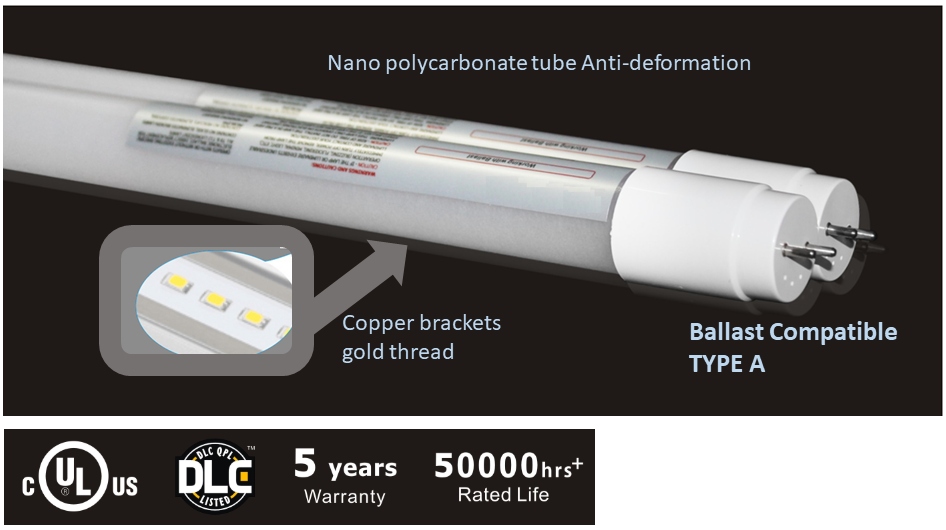 LED T8 Tubes - Ballast Compatible