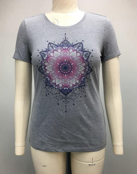 Ladies Crew Neck Top with Print