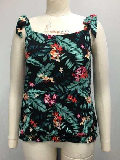 Strappy Bubble Hem Top