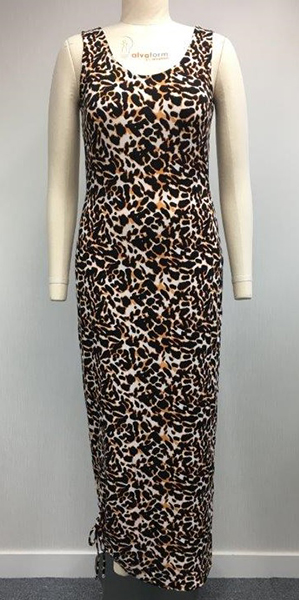 Side Gather Maxi Dress