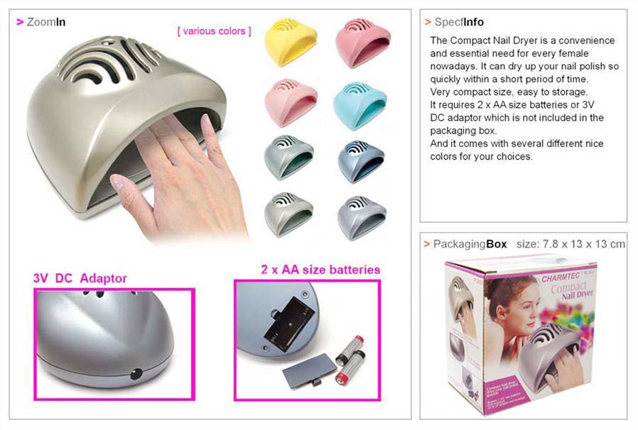 B/O Compact Nail Dryer