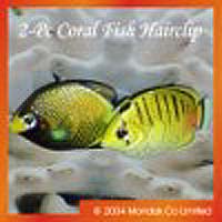 2-pc Coral Fish Hairclip, 7920