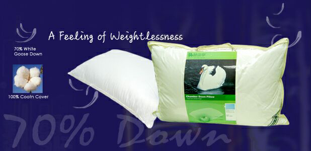 70% White Goose Down Pillow