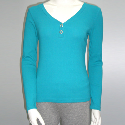 100% Cotton Knitted Ladies T-shirt