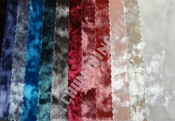 Korea Knit Fabric Polyester And Spandex Plain Dyed Ice Velvet With Stretch