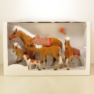 flocked horse set