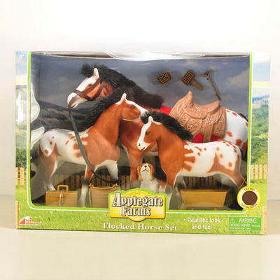 flocked horse set