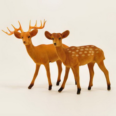 flocked deer