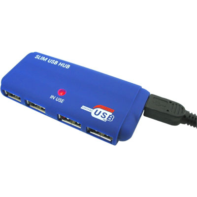 USB2.0 4 Port HUB with Power Adaptor