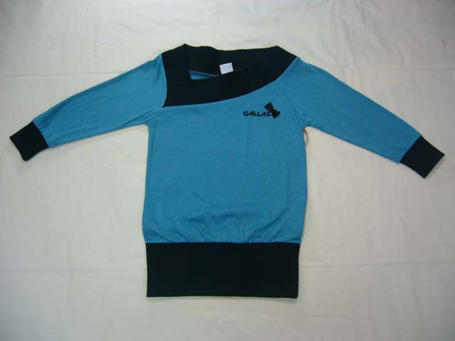 Sell Ladies' 3/4 Sleeves Blouse. (Embroidery at chest)