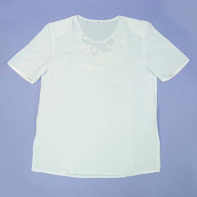 Ladies Woven Vest with Embroidery, beading and Organza