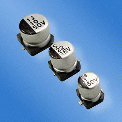 Surface-Mounted V-Chip Aluminum Electrolytic Capacitor for SMD, Height 5.4mm