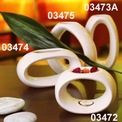 Semi-Porcelain White Vase