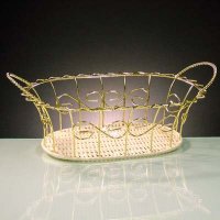 Oval Shaped Basket W / Rattern