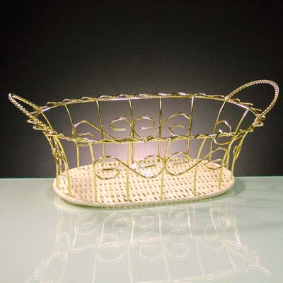 Oval Shaped Basket W / Rattern